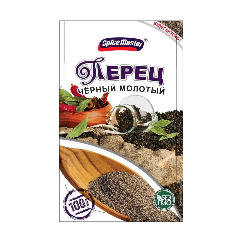 Приправа Spice Master перец черный молотый 100г