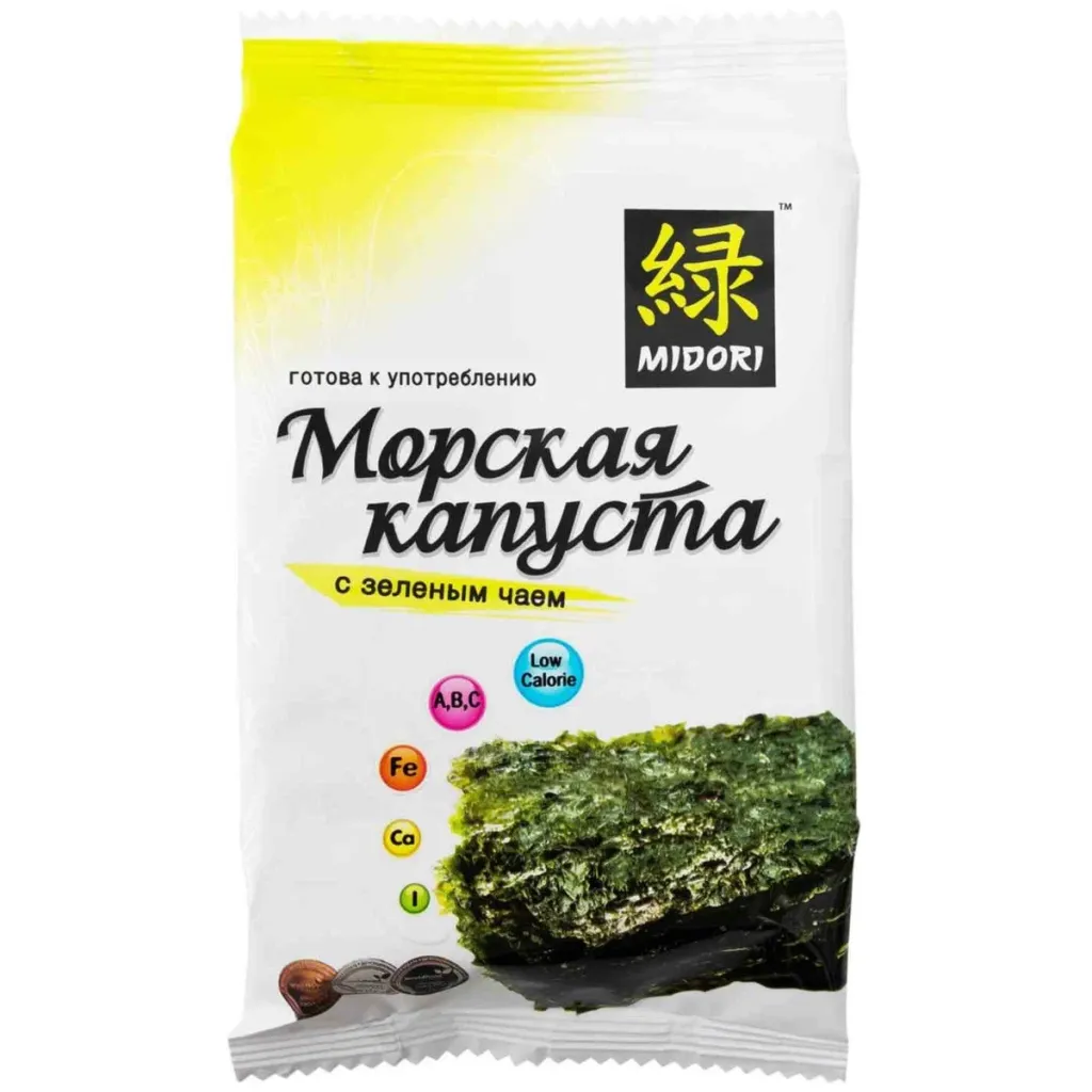 Морская капуста Midori жареная с зеленым чаем 5г