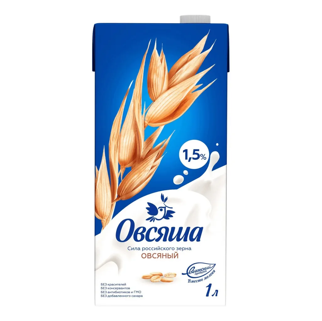 Напиток Овсяша овсяный 1,5% 1л