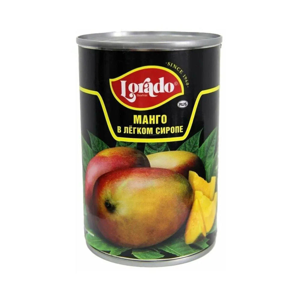 Манго Lorado в легком сиропе ж/б 425мл