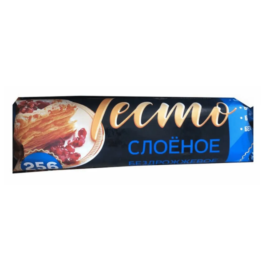 Тесто слоеное Алихановъ пластины бездрожжевое 500г