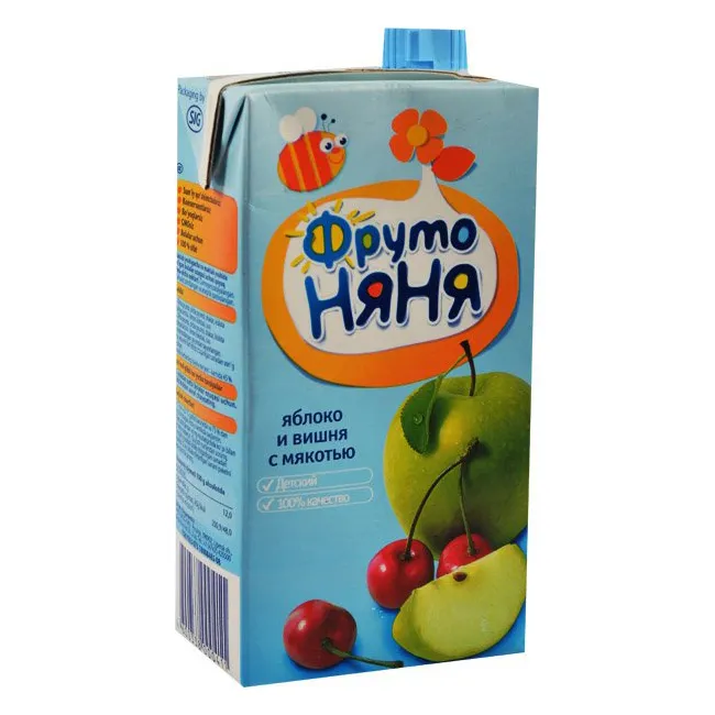 Сок ФрутоНяня 500мл яблоко вишня с мякотью