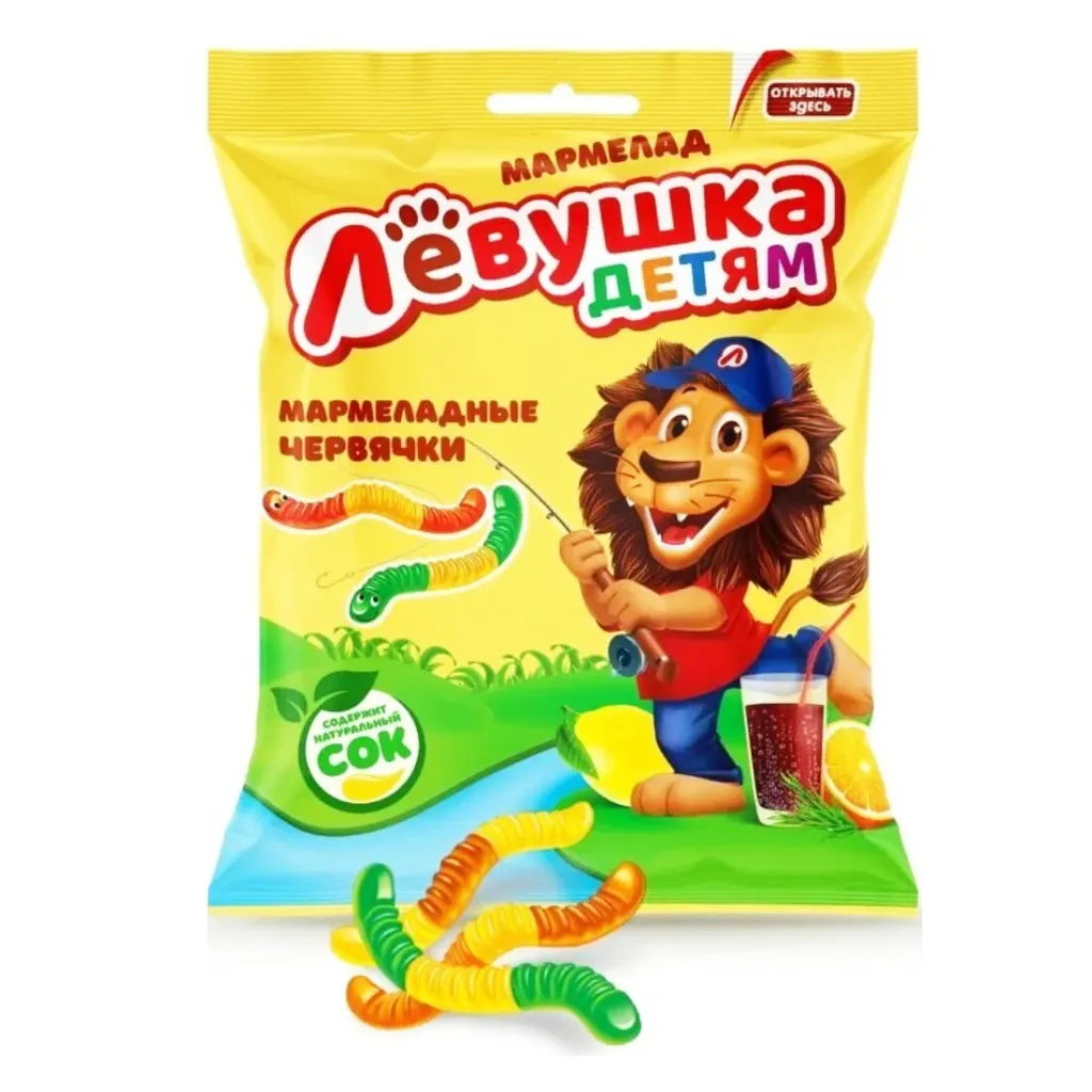 Мармелад Левушка червячки 70г