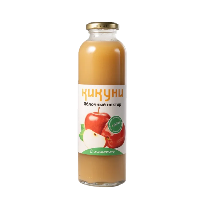 Нектар Кикуни яблочный с мякотью ст/б 0,5л
