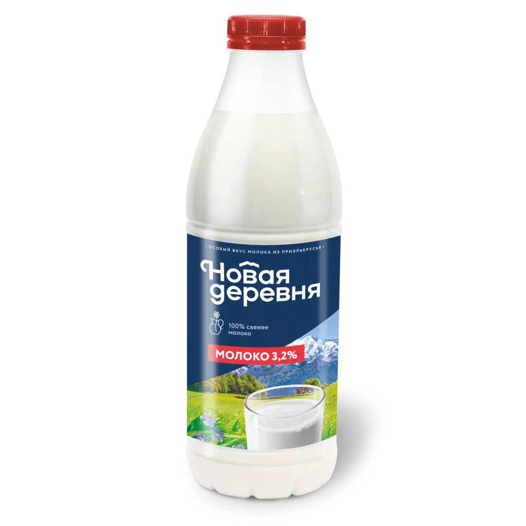 Молоко Новая деревня пастер 3.2% бут 900г