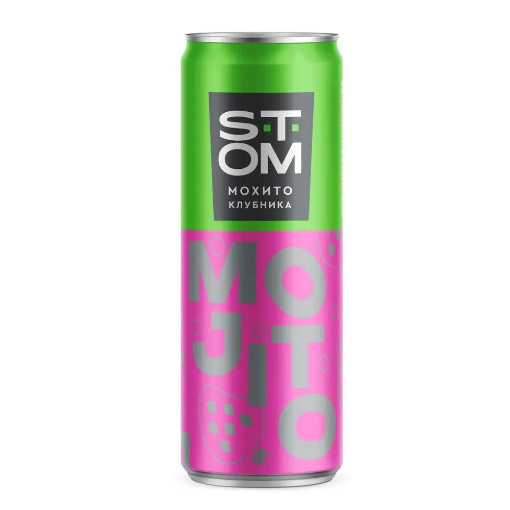 Напиток Стом Мохито клубника ж/б 0,45л