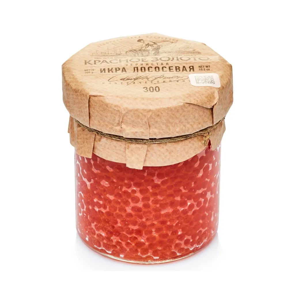 Икра лососевая Красное золото зернистая ст/б 300 г