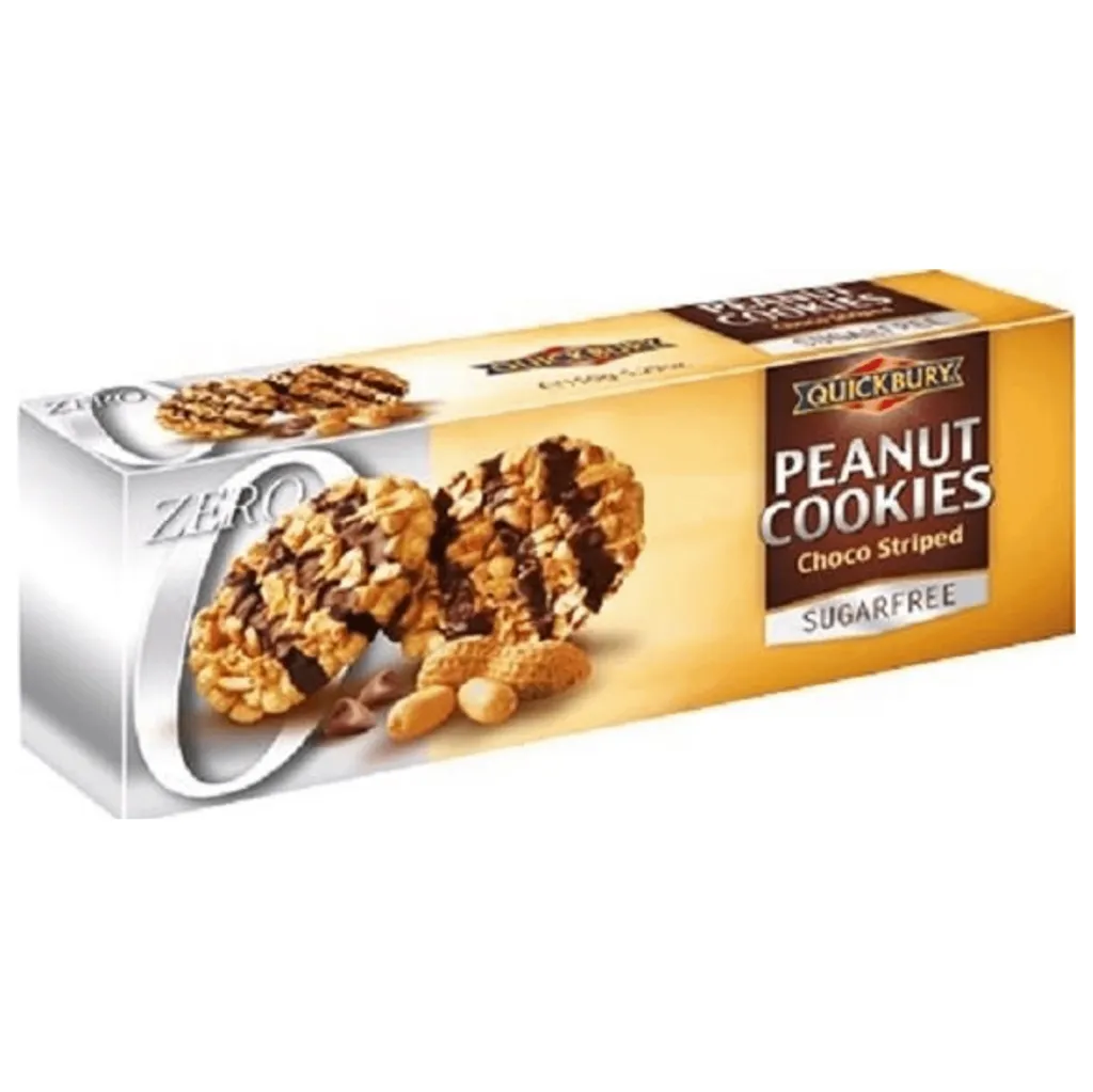 Печенье Quickbury Choco шоколадные полоски арахис 150г