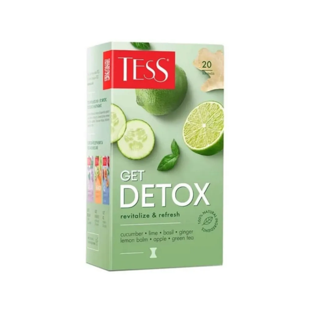 Чай зелёный Tess Get Detox, 20 пак.