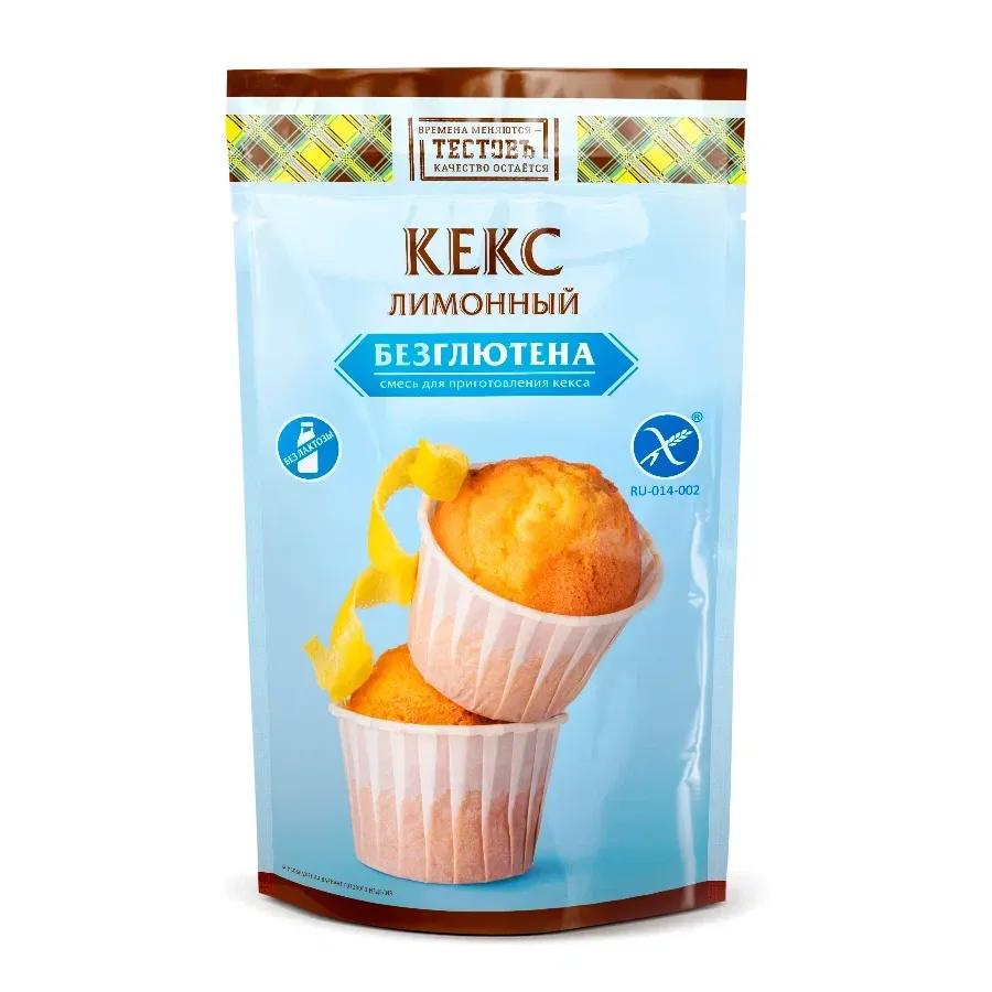 Кекс Тестовъ ванильный без глютена Смесь для приг 250г