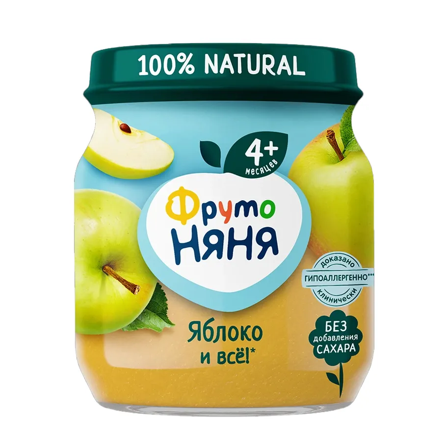 Пюре ФрутоНяня ст/б Яблоко с 4 месяцев 100г