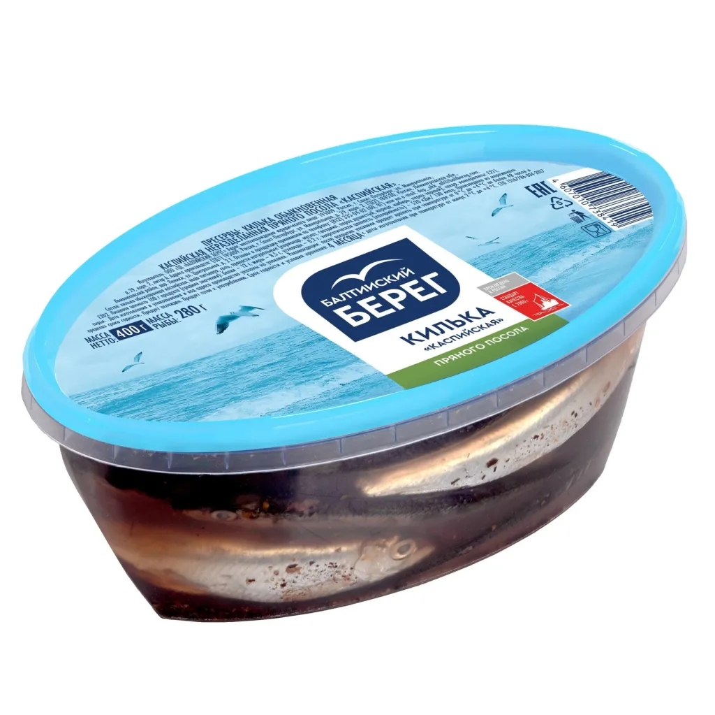 Килька Балтийский Берег Каспийская пряного посола 400г