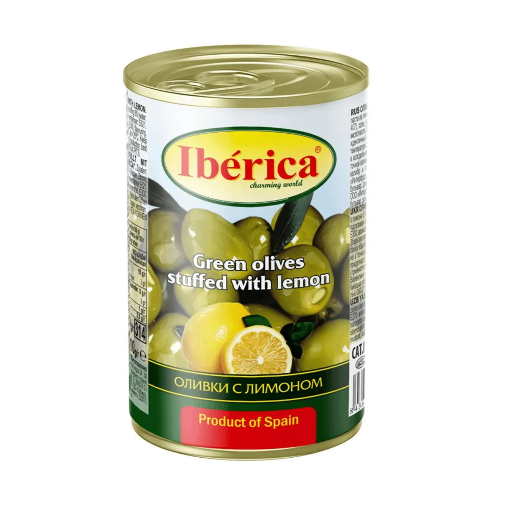 Оливки Iberica с лимоном ж/б 300г
