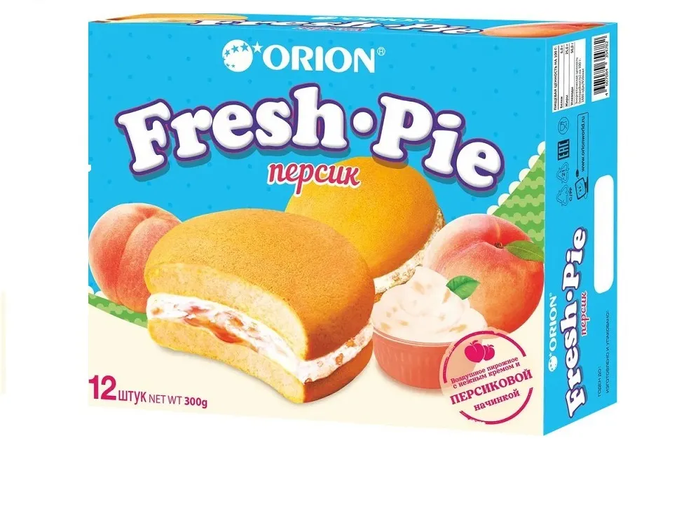 Печенье Орион Чоко Пай Фреш Пай  Персик