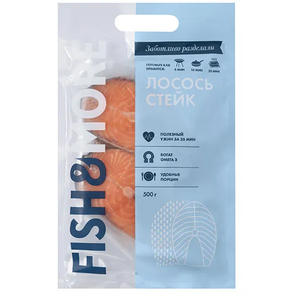 Лосось стейк заморож Fish & More