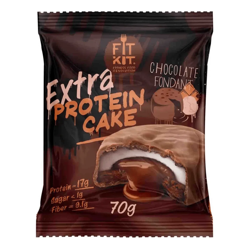 Десерт глазированный кейк FK Protein cake extra Шоколадный фондан 70г