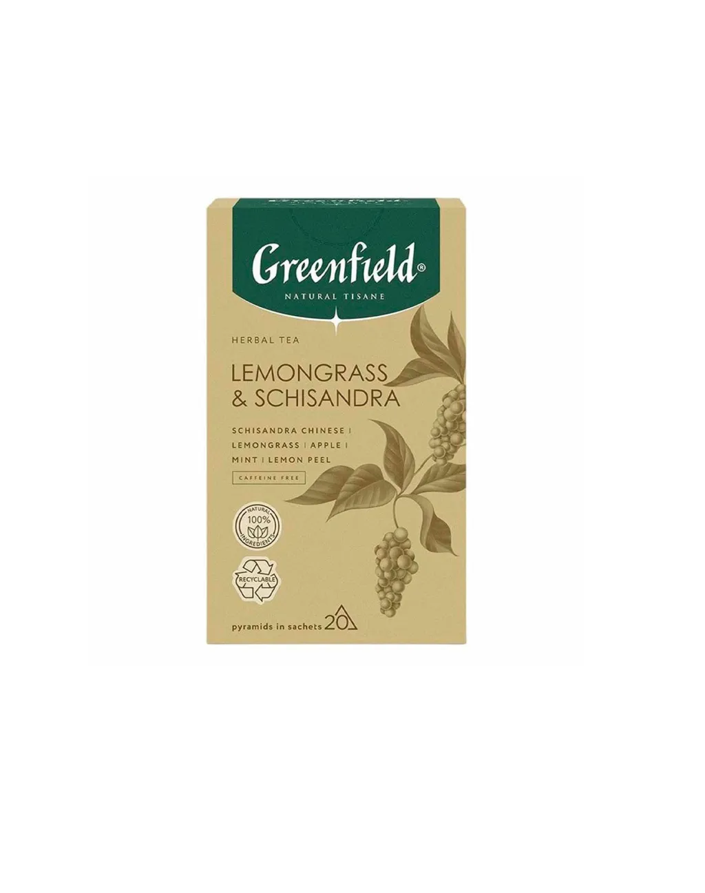 Чай Greenfield Natural Tisane Lemongrass & Schisandra 20 пак