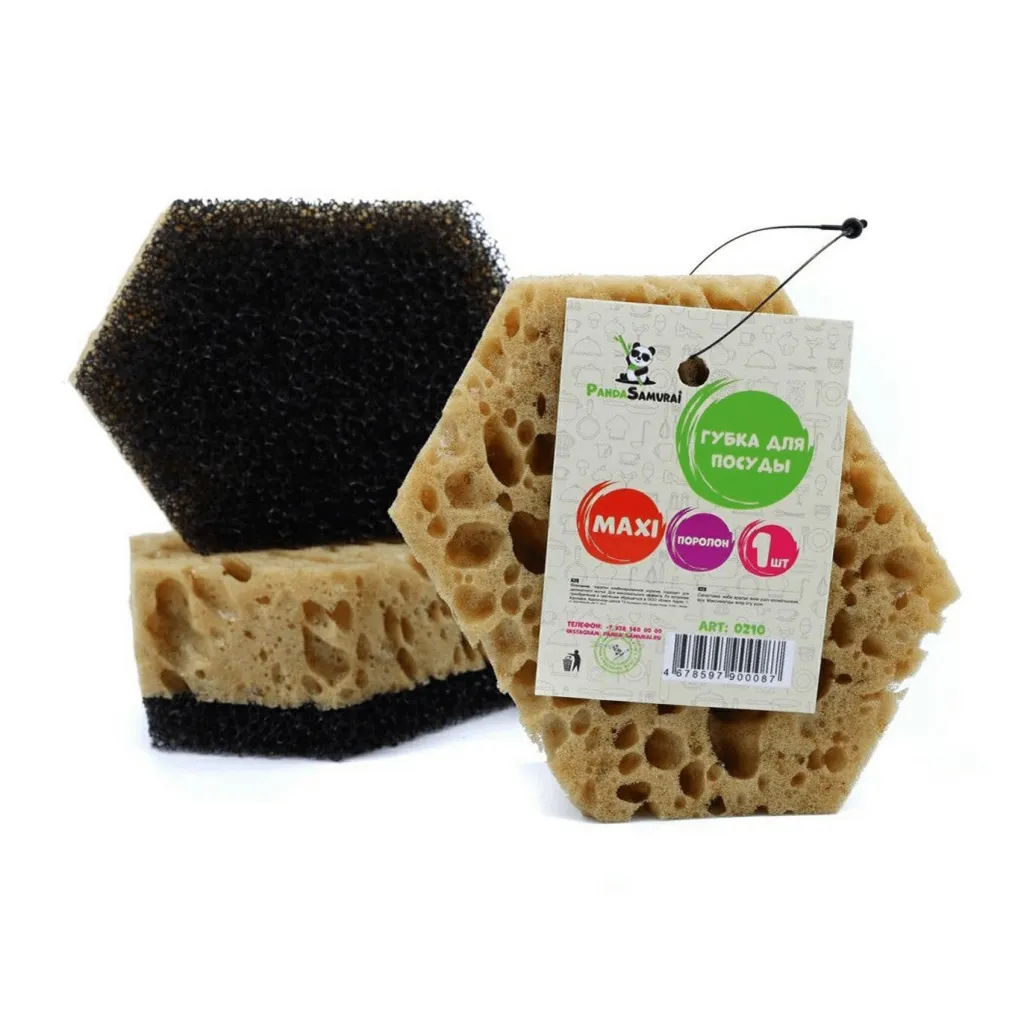 Губка для посуды 1шт Макси PandaSamurai 96