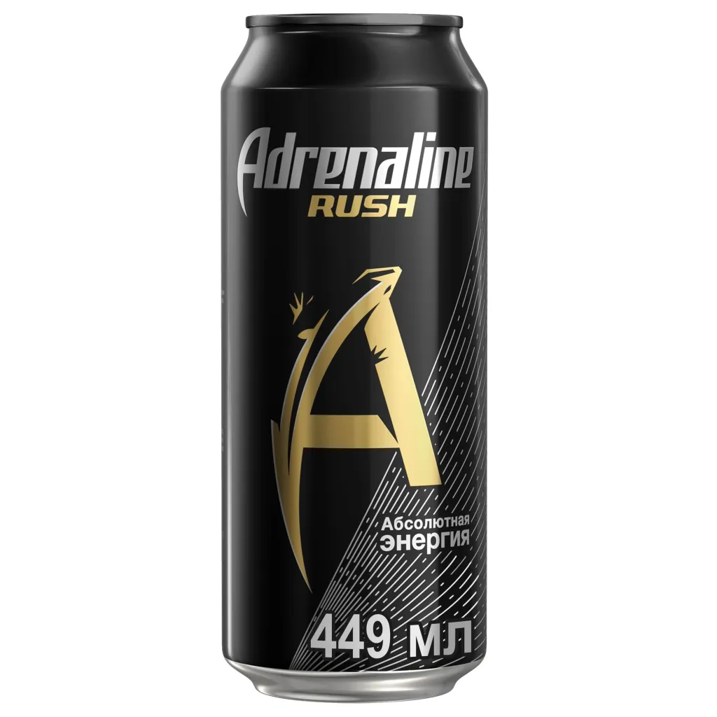 Напиток энергетический Adrenaline ж/б 0,449л Rush