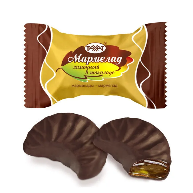 Конфеты Мармелад лимон в шоколаде Рахат