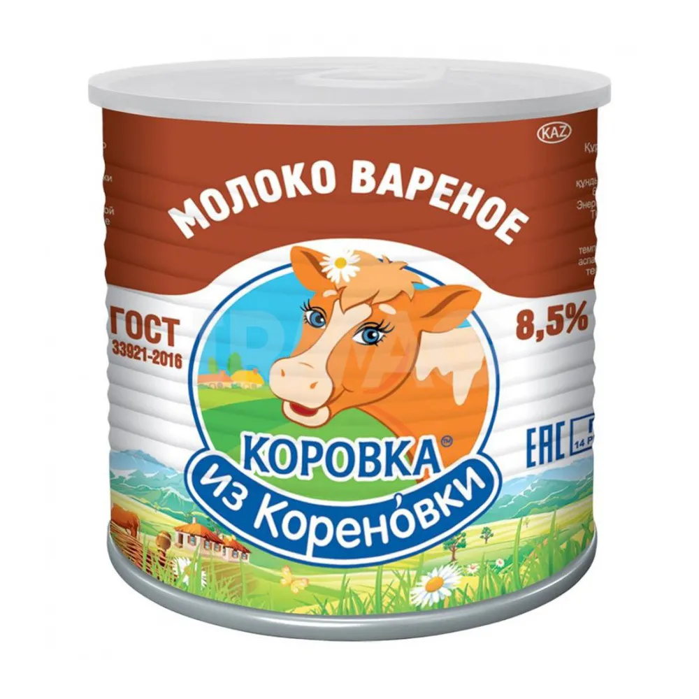 Сгущенное молоко Кореновский МК Варенка 8.5% ж/б ключ крышка 360г