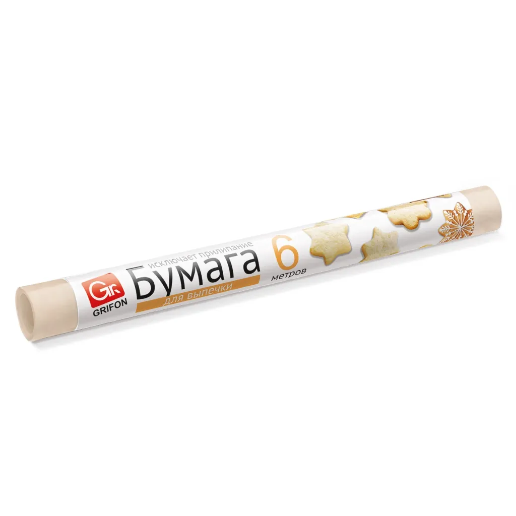 Бумага для выпечки 30см*6м Grifon в пленке 24