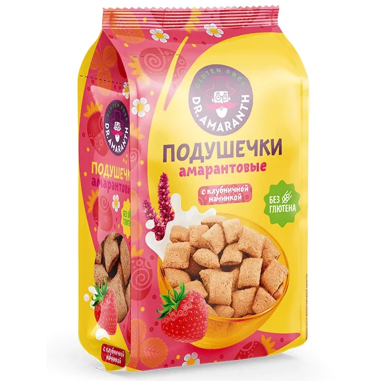 Подушечки Dr AMARANTH амарантовые клубника 100г