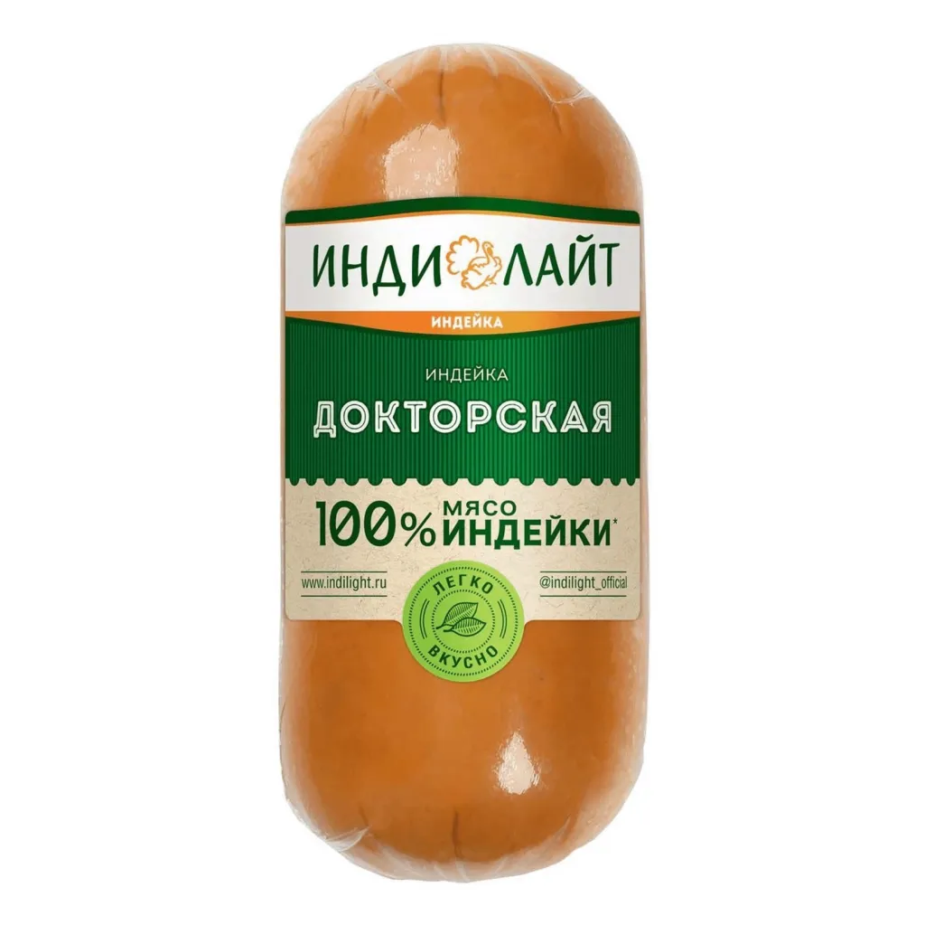 Колбаса Индилайт Индейка Докторская вар п/о 400г