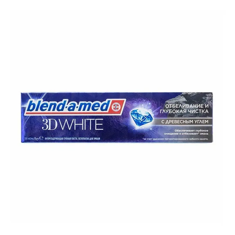 Зубная паста Blend-a-med 3D White с Древесным углем 100мл