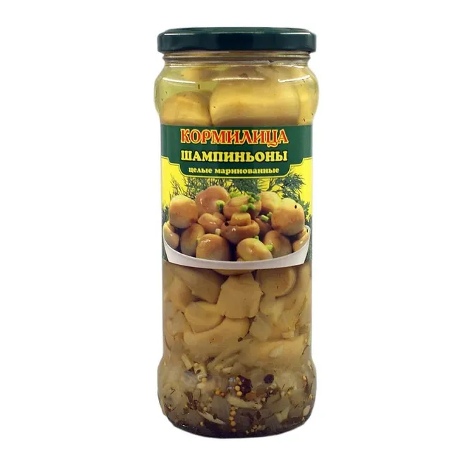 Грибы шампиньоны Кормилица целые ст/б 580мл