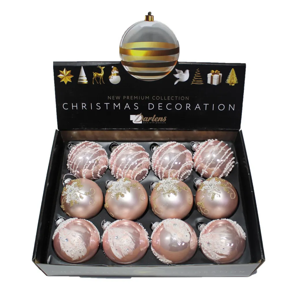 Шар ёлочный 8см стекло DRL05333 Darlens 12