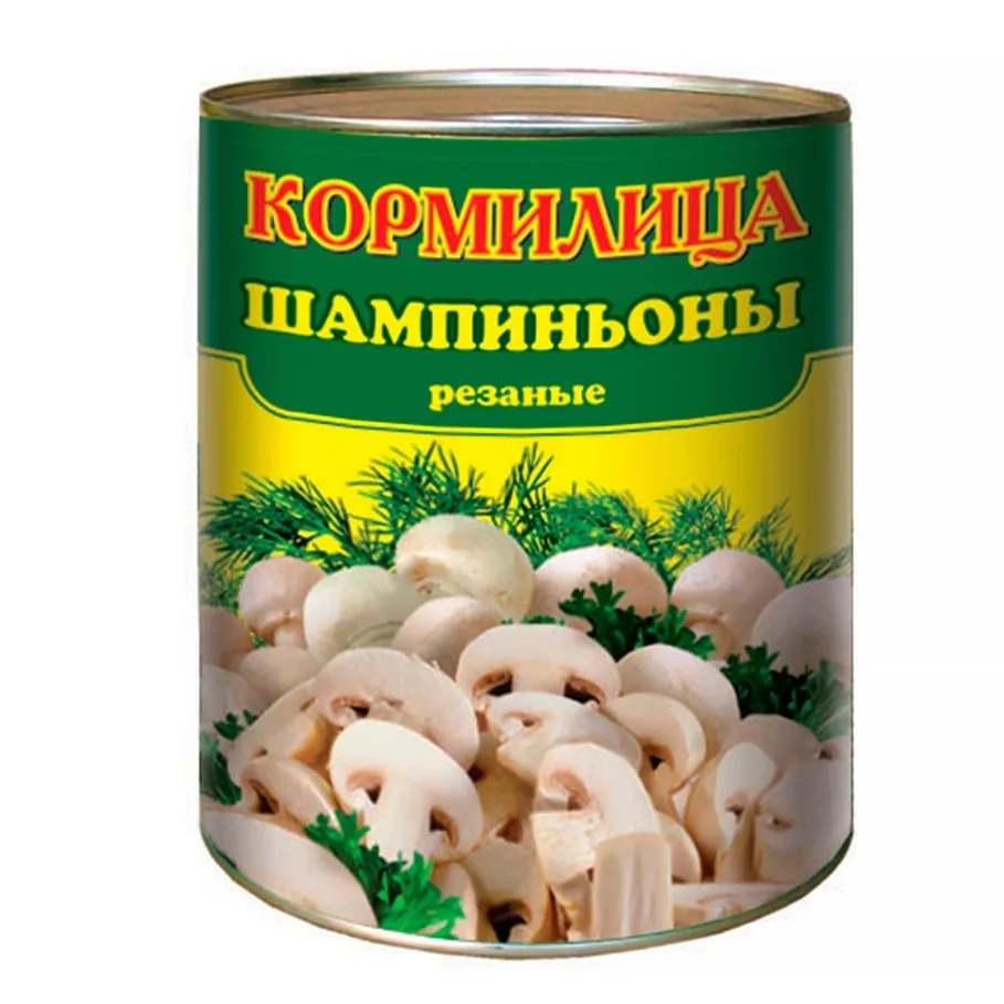 Грибы шампиньоны Кормилица резаные ж/б 425мл