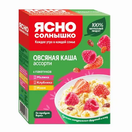 Каша Ясно солнышко овсяная ассорти №1 270г