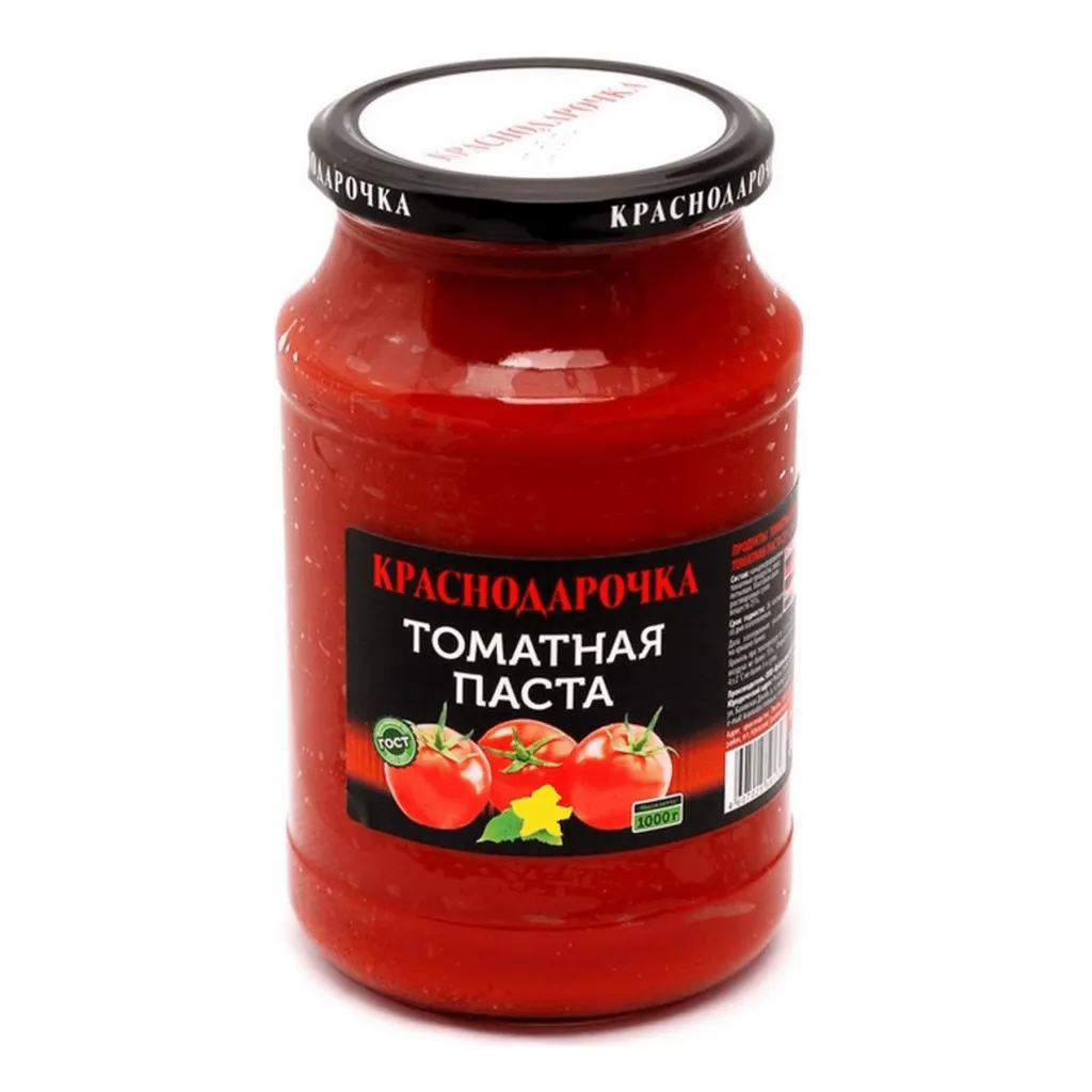 Томатная паста Краснодарочка 25% ст/б 1000г