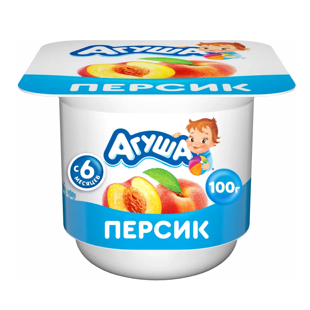 Творог Агуша 3.9% персик 100г