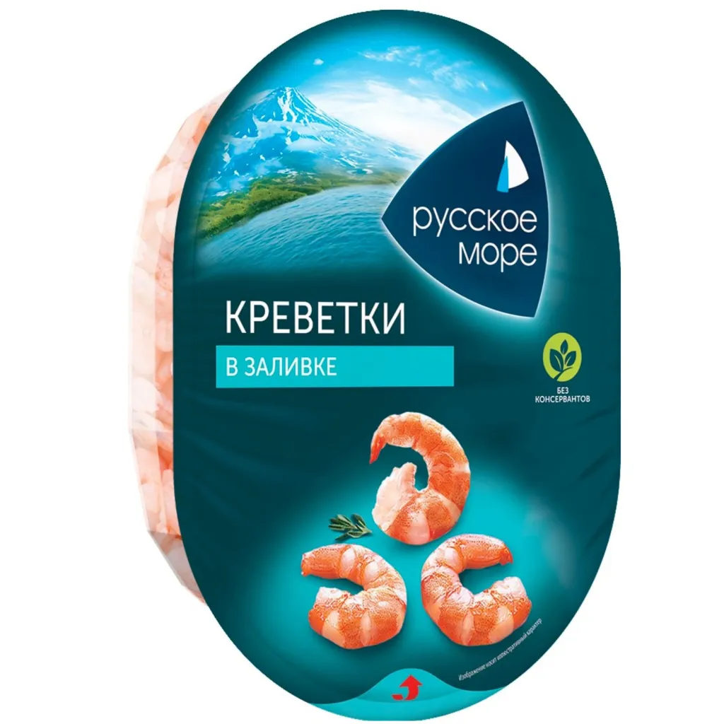 Мясо креветки Русское море в заливке 180г