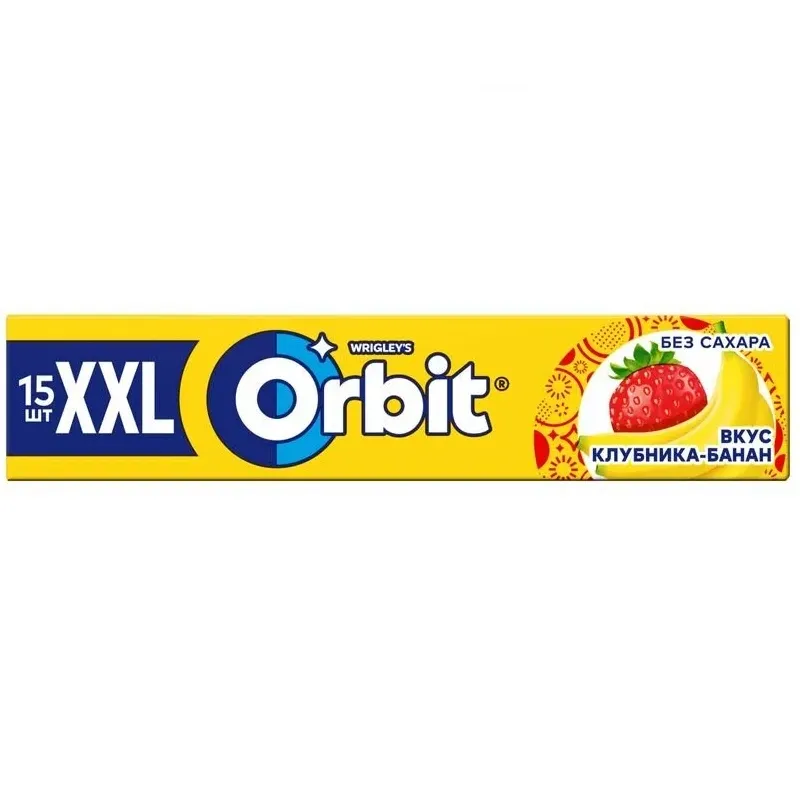 Жевательная резинка Орбит XXL Клубника банан 20,4г