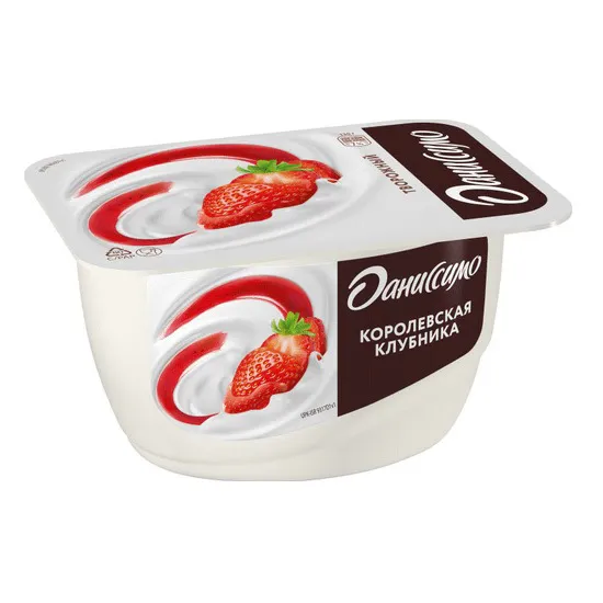 Творожок Даниссимо Королевская клубника 130г