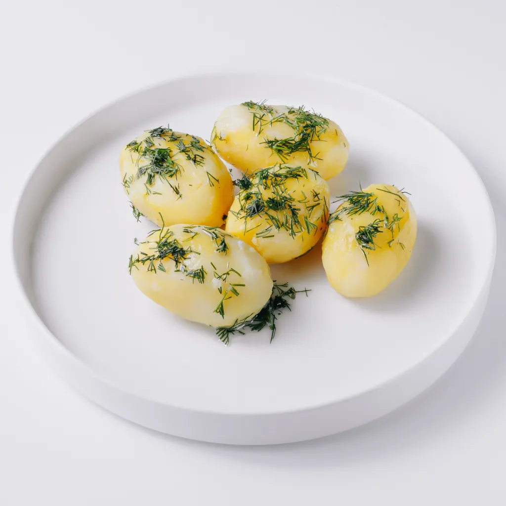 Картофель отварной с зеленью