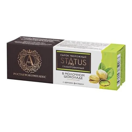 Сырок А.Ростагрокомплекс Gourmet 26% в мол шок с орехами фисташки 50 г