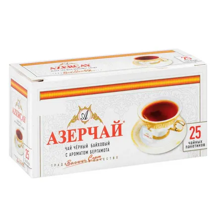 Чай Азерчай черный с ароматом бергамота 25 пак