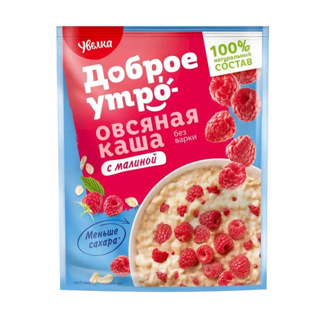 Каша Увелка овсяная с малиной 40г