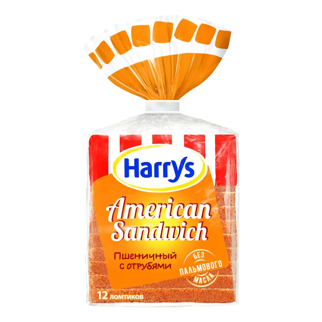 Хлеб сандвичный Harry's пшеничный с отрубями 515г
