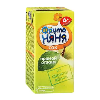 Сок ФрутоНяня 200мл яблоко прямого отжима