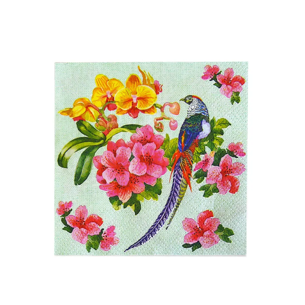 Салфетки Boquet de Luxe РАЙСКИЙ САД  3 слоя, 24х24см, 25шт
