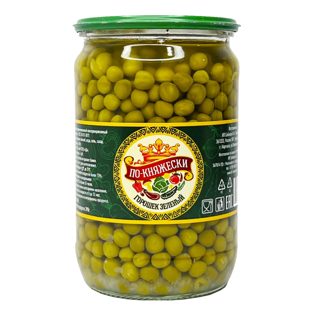 Горошек По-Княжески зеленый Закатка 650г