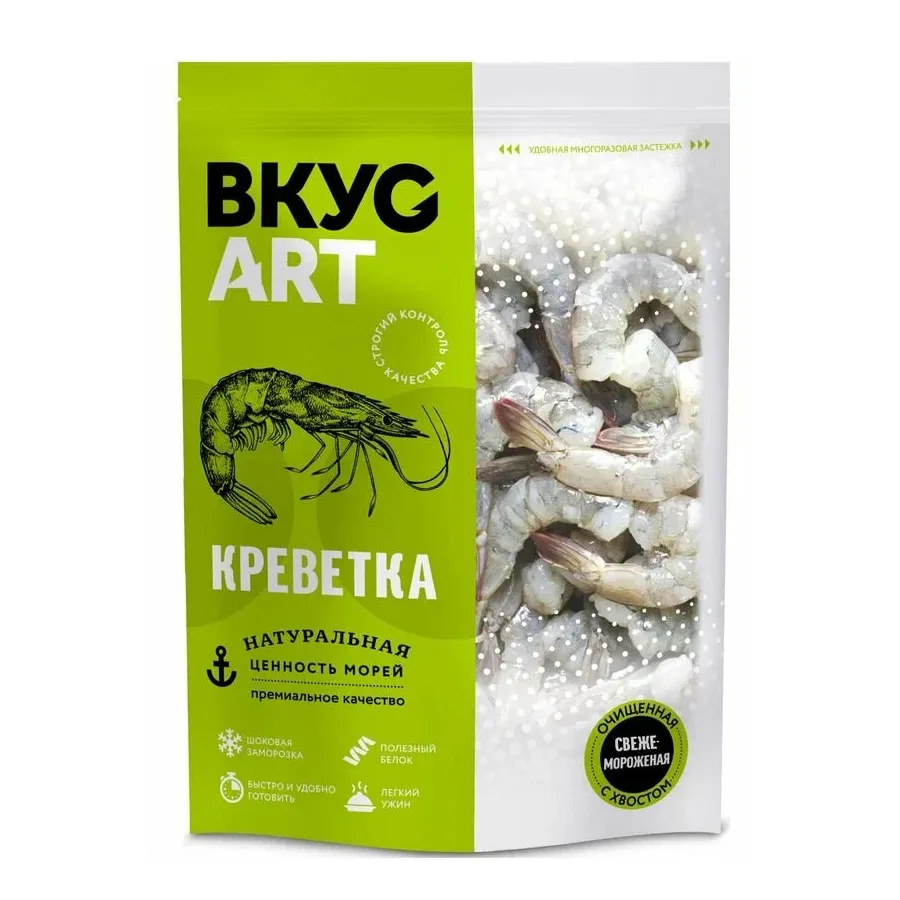 Креветка Ваннамей без вены с хвостом Вкус Арт