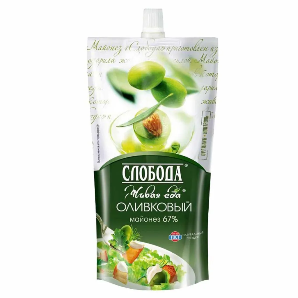 Майонез Слобода оливковый 67% 400мл