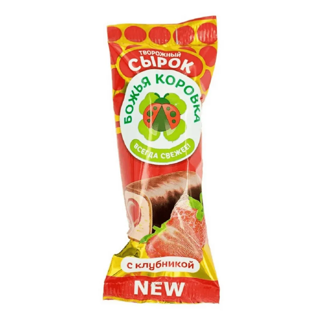 Сырок творож Божья Коровка клубника 40г