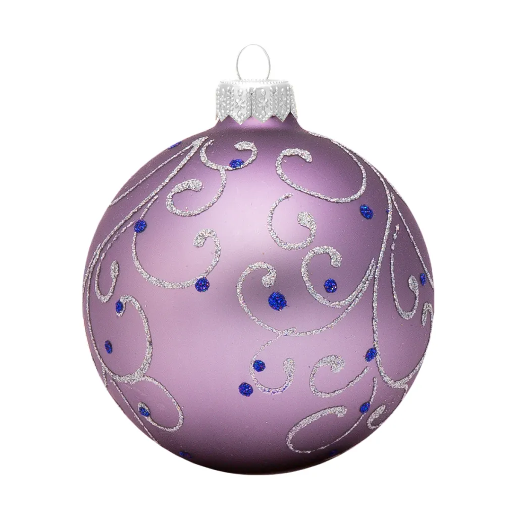 Шар ёлочный 8,5см Шелковое цветение мультицвет стекло 18467